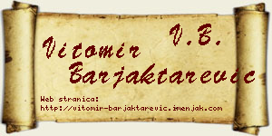 Vitomir Barjaktarević vizit kartica